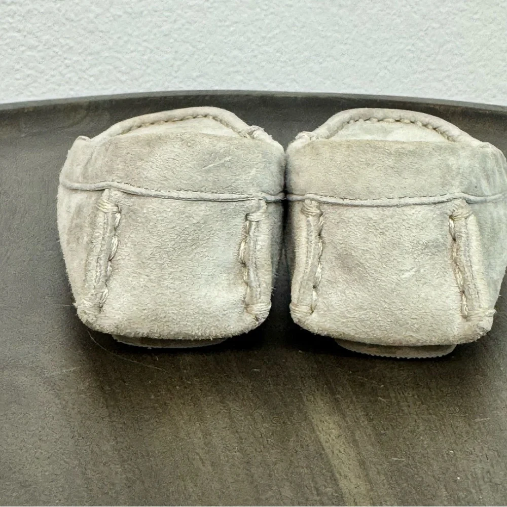 Janie and Jack Kids Size 9 Gray Suede Leather Slip On Loafers Classic‎ Preppy
